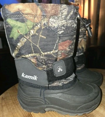 Kamik Winter Snow Boots With Liner Kids Size 10 Camo Uppers Foto 1 de 4