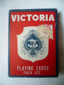 Victoria Playing Cards, Sealed Deck, Poker Size Linen Finish, Plastic Coated - Picture 1 of 5