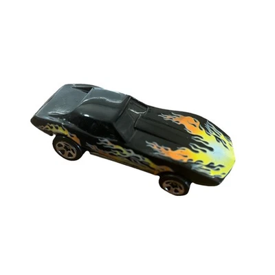 🔥 Hot Wheels винтажный литой черный Corvette Stingray 1975 года с пламенем G206 - Изображение 1 из 4