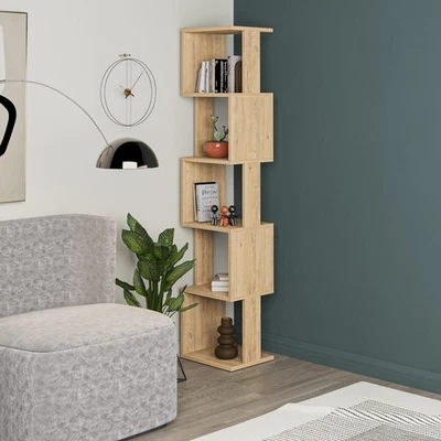 Piri Bookcase – Tall Freestanding Display Unit, 161cm Height, 7 Colours, 35x30cm - Image 1 of 4