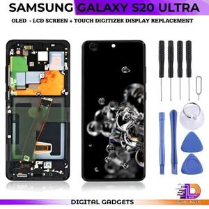 Samsung Galaxy S20 Ultra 5G SM-G988B OLED LCD Display Touch Screen Replacement - Picture 1 of 2