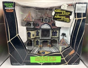 SPOOKY TOWN Lemax Lighted House of Wax Madam Ashburys Halloween Village - Picture 1 of 9