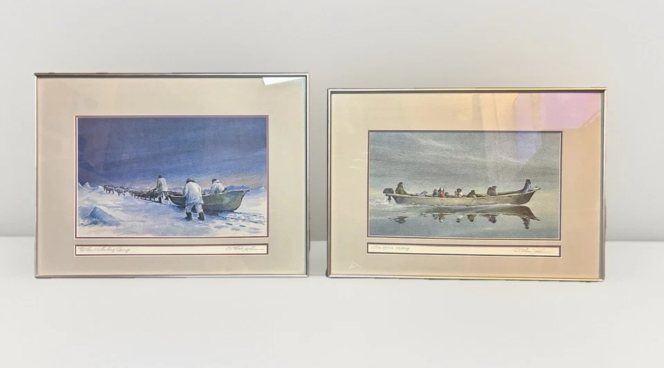 Signed C. Alan Johnson Fine Art Prints “On Our Way” & “To The Whaling Camp” - Image 1 of 4