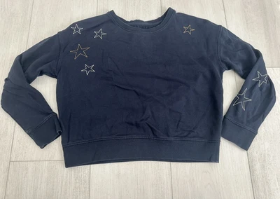 Pact Organic Cotton Sweatshirt Stars Sz S Navy Blue - Image 1 of 4