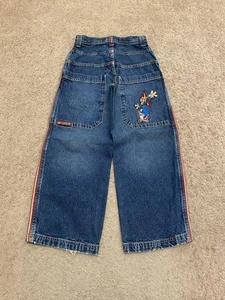 Vintage 90s FlameHead JNCO Skateboard Embroidered Baggy Skate Jeans Boys Size 10 - Bild 1 von 7