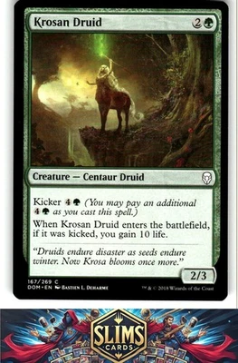 Magic the Gathering MTG Dominaria Krosan Druid #167 Buy 2 Get 1 - Image 1 of 2