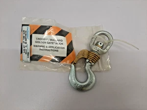 Crosby Bullard 0.5-ton lock-gate swivel hook Golden Gate 1050210 NEW GG bail lif - Picture 1 of 9