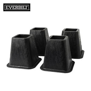 6 in. Black Bed Risers (4-Pack) - Picture 1 of 9