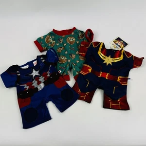 Build a Bear Workshop 3 Outfit Lot Marvel Captain America Kostüm Grogu Sleeper - Bild 1 von 19