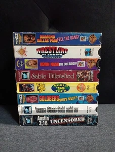 8x Wrestling VHS Kassetten Lot WWF WCW nWo, Stone Cold Sable Goldberg World Tour 96 + - Bild 1 von 6