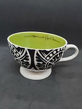 Coffee Mug Large ☕ Avocado Green Interior Black & White Outside Christian Romans