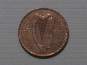 Irlanda 1931 1d irlandese un penny KM.3 alta qualità lustro di zecca - Foto 1 di 4