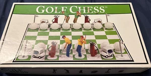 Golf Chess Board Game Set Opened Box - Picture 1 of 3