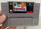 SNES Troy Aikman NFL Football & Dust Sleeve Tested Very Nice Condition 