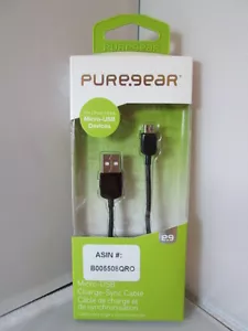 PUREGEAR MICRO-USB CHARGE-SYNC CABLE FOR MICRO-USB DEVICES - 41 INCH BLACK - NEW - Picture 1 of 10