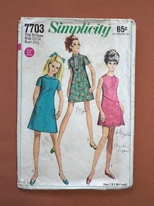 Simplicity Sewing Pattern 7703 Young Junior/Teens' Dress in Two Lengths Sz 13/14 - Picture 1 of 3