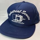 Vintage Industrial Service Nashville Electric Motor Repair Navy Blue Trucker Hat