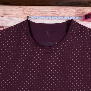 NWT BYLT Mens Lux Drop Cut L/S Polka Dot Stretch T-Shirt -XL - Picture 1 of 13