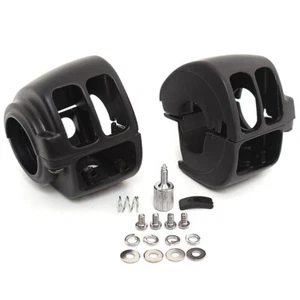 For Harley Softail Sportster 1200 883 Black Hand Control Switch Housing Cover - Picture 1 of 12