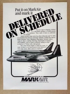 MarkAir Alaska Freight Service 1984 anuncio impreso vintage - Imagen 1 de 1
