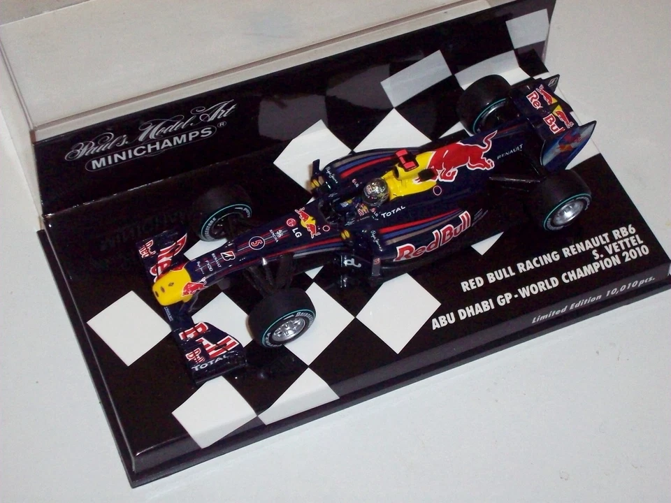 MINICHAMPS 1/43 RED BULL Rac RENAULT RB6 S.VETTEL ABU DHABI GP WC 2010 410100105 - Immagine 1 di 4