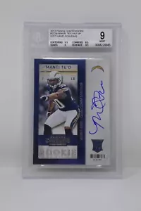 2013 Panini Contenders #222B Manti Te'o AU SP Left Hand Rookie 🔥Beckett 9 MINT - Picture 1 of 7