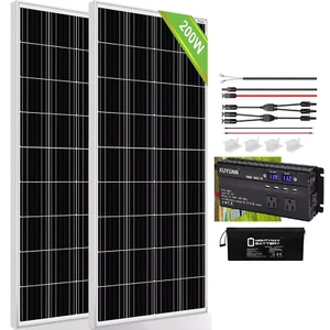 Complete Solar Panel Starter Kit for RV Off Grid with Battery - 2000 Watt 12V - Picture 1 of 5