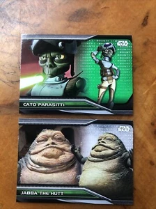 STAR WARS card Lot. JABBA THE HUT,Cato Parasitic - Picture 1 of 5