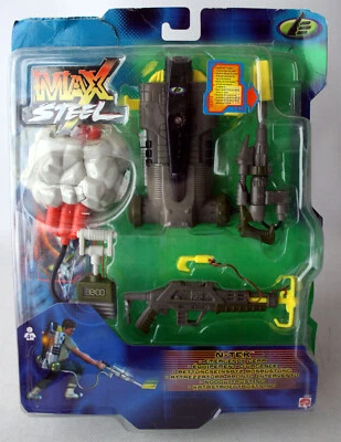 MAX СТАЛИ N-TEK АВАРИЙНОЕ СНАРЯЖЕНИЕ МИССИИ АКСЕССУАРЫ MATTEL 2000 НОВЫЙ ЗАПЕЧАТАННЫЙ! - Изображение 1 из 4