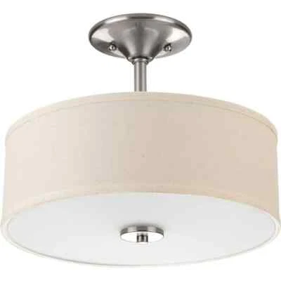 Progress Lighting Inspire Collection 13 in. Brushed Nickel 2-Light Transitional - Image 1 of 4