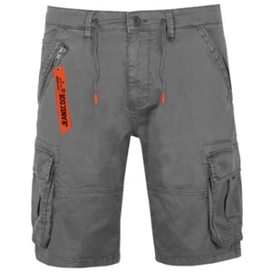 Indicode Herren Regular Fit Cargo-Shorts INPearl in Pewter Grau Stretch - Bild 1 von 1