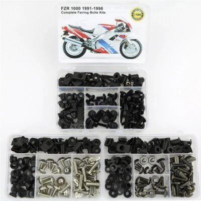 Juego completo de pernos de carenado aptos para Yamaha FZR 1000 1991-1996 tornillos de carrocería Foto 1 de 4