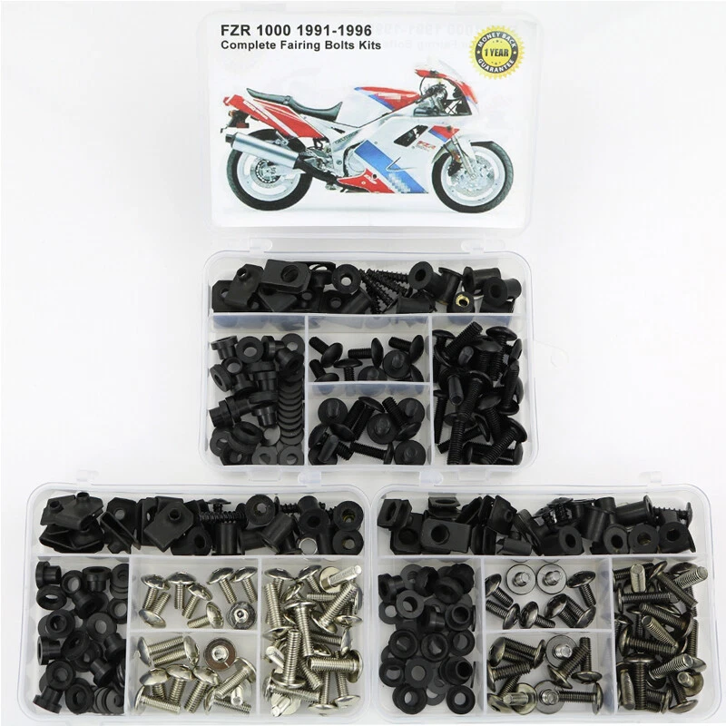Juego completo de pernos de carenado aptos para Yamaha FZR 1000 1991-1996 tornillos de carrocería Foto 1 de 4