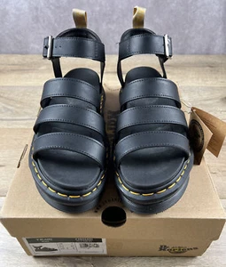 Dr Martens Air Wair Vegan Blaire Black Sandals 23806001 Women’s Size 9 NWT - Picture 1 of 16