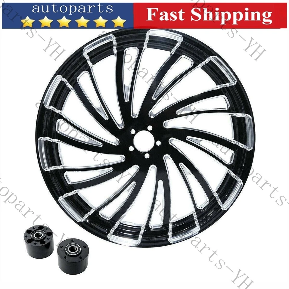 Llanta delantera de 26" buje de doble disco apto para Harley Touring Road King Glide 08-21 Foto 1 de 4