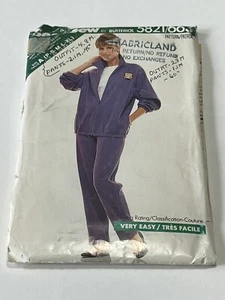 Track Suit 80s Loose Jacket Pants Sz P S M Cut To M 12-14 Sewing Pattern SS5821 - Picture 1 of 2