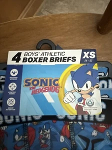SEGA Sonic the Hedgehog Boys' Athletic Boxer Briefs , 4-Pack, Size XS 4/5 New - Picture 1 of 9