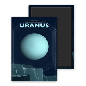Planet Uranus 2-Magnet personalisiert 54x78mm Foto Kühlschrank - Bild 1 von 8