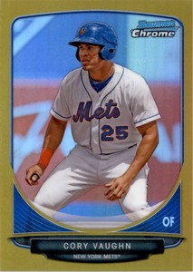 2013 Bowman Chrome Prospects Gold Refractors #BCP27 Cory Vaughn /50