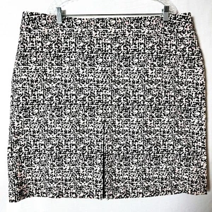Falda lápiz Talbots para mujer talla 20W forrada cremallera trasera negra blanca rosa nueva con etiquetas - Imagen 1 de 13