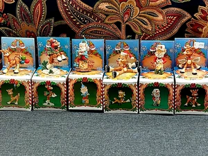 Enesco North Pole Village Lot Of 6 With Box Figurines. VINTAGE 1986. GREAT! - Picture 1 of 13