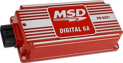 MSD DIGITAL 6A IGNITION CONTROL BOX,NO REV LIMITER,RED,520-540V,4-6-8 CYLINDER - Image 1 of 4