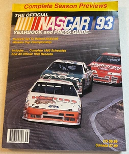 NASCAR Yearbook 1993-Dale Earnhardt-Bill Elliott-Waltrip-Martin-Alan Kulwicki-VG - Picture 1 of 6