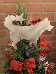 Siberian Husky, cane, albero di Natale topper, decorazione ghirlanda, vacanza, stella - Foto 1 di 9