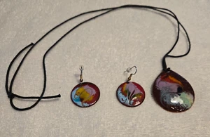 Handgefertigtes Halskette/Ohrring Set aus Irland - Bild 1 von 3