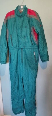 De colección Años 80 90 y2k Una Pieza Traje de Esquí Fila Nieve Esquí Babero Onsie Traje de Nieve Mujeres Talla 10 Foto 1 de 4