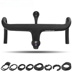 Manillar integrado de carbono completo para bicicleta de carretera de 28,6 mm con barra de caída espaciadores de potencia - Imagen 1 de 39
