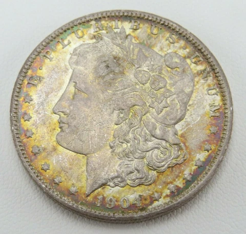 Toned 1904-O US Morgan Silver Dollar $1 Coin New Orleans Mint Cover