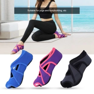 Women's Yoga Socks Barre Socks Pilates Socks Shoes Toeless Non Slip With Grips❤V - Picture 1 of 17