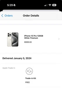 Apple iPhone 15 Pro - 128 GB - White Titanium - Picture 1 of 7